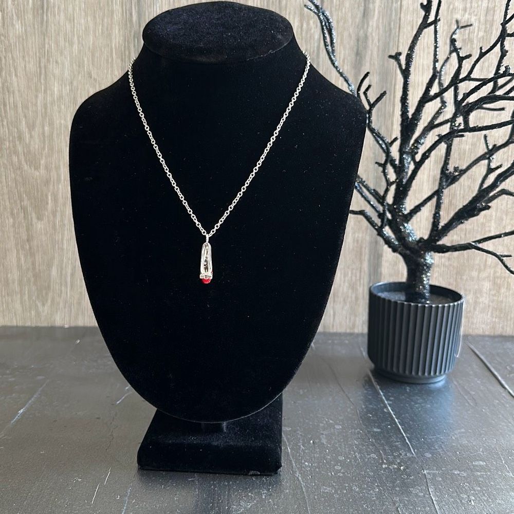 Salvatore Ferragamo Varina Ballet Flat Charm Necklace Sterling Silver